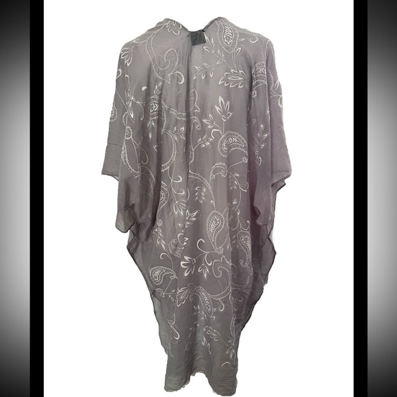 Kaftan Swimsuit Cover Up Open Front Lavender One Size Fits Most - Picture 3 of 3